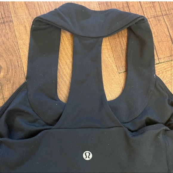Lululemon Wom tanks (2) activewear black magenta pink purple Sz 4 racerback - Picture 12 of 13